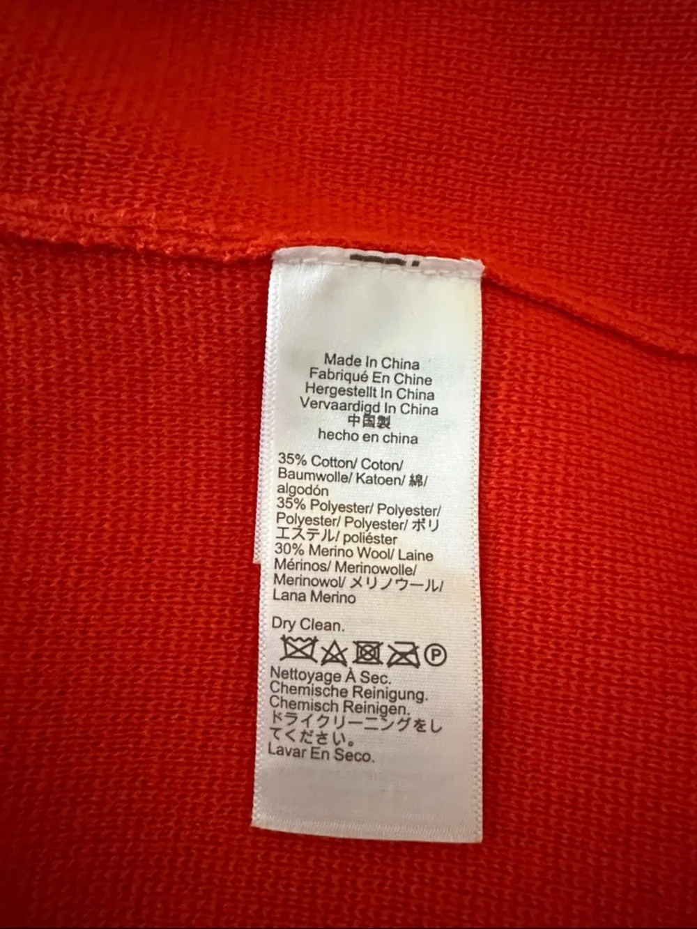 J. Crew Giselle V-Neck Sweater-Blazer in Orange, Gold Buttons Cardigan XL